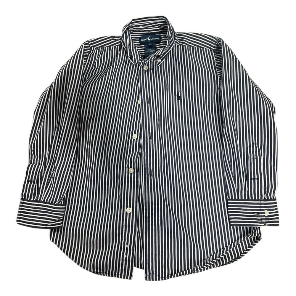 Ralph Lauren Long Sleeve Striped Button Down Pony Shirt‎ Youth Size 5